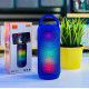 LED Color Light Wireless Bluetooth Portable Speaker, SD & USB Slot, FM Radio, Durable Shell, Universal Compatibility (Blue)