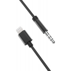 High-Fidelity Lightning to 3.5mm Aux Cord, Nylon Braided Cable for iPhone 14 13 12 11 XS XR X 8 7 6, Superior Audio Transmission (Black)