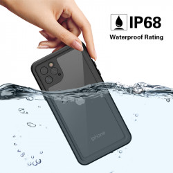 Waterproof IP68 Snowproof Shockproof Heavy Duty Case with Built In Screen Protector for Apple iPhone 11 Pro Max 6.5 (Black)