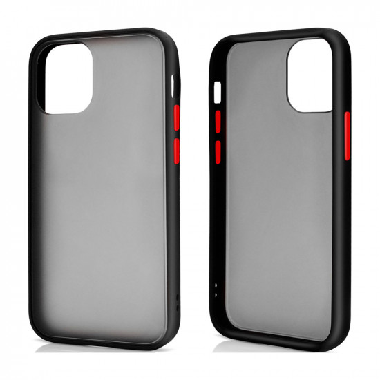 Slim Matte Hybrid Bumper Case for Apple iPhone 13 Pro Max [6.7] (Black)