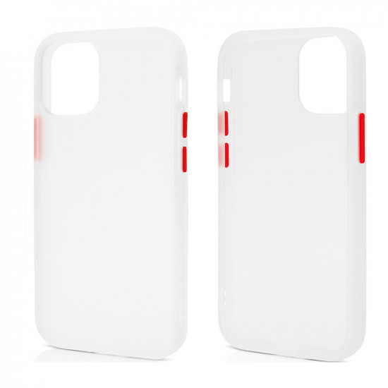 Slim Matte Hybrid Bumper Case for Apple iPhone 13 Pro Max [6.7] (White)