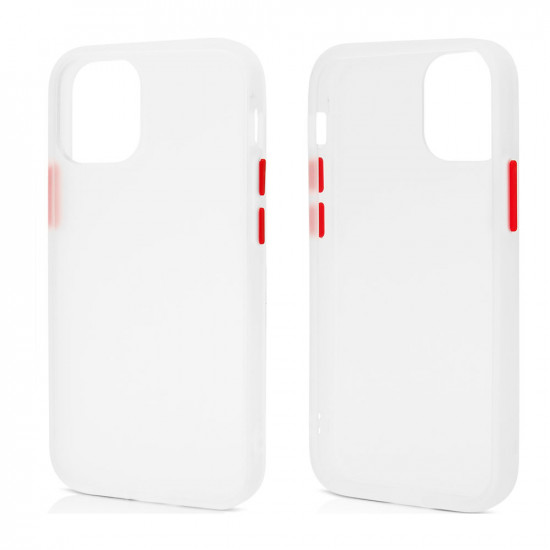 Slim Matte Hybrid Bumper Case for Apple iPhone 13 [6.1] (White)