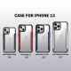 Clear Iron Armor Hybrid Chrome Case for Apple iPhone 13 (6.1) (Black)