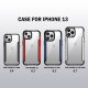 Clear Iron Armor Hybrid Chrome Case for Apple iPhone 13 (6.1) (Navy Blue)