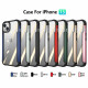 Clear Iron Armor Hybrid Chrome Case for Apple iPhone 13 (6.1) (Navy Blue)