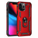 Tech Armor Ring Stand Grip Case with Metal Plate for Apple iPhone 13 Pro (6.1) (Red)