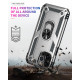 Tech Armor Ring Stand Grip Case with Metal Plate for Apple iPhone 13 Pro (6.1) (Silver)