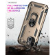 Tech Armor Ring Stand Grip Case with Metal Plate for Apple iPhone 13 (6.1) (Gold)