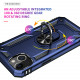 Tech Armor Ring Stand Grip Case with Metal Plate for Apple iPhone 13 (6.1) (Navy Blue)