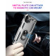 Tech Armor Ring Stand Grip Case with Metal Plate for Apple iPhone 13 (6.1) (Silver)