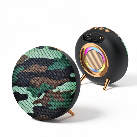 Jam Anywhere BS36D: Portable Bluetooth Speaker, Subwoofer, FM Radio, Micro SD and USB Slots, Durable Shell, Universal Compatibility (Camo)