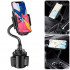 Universal Car Cup Holder Phone Mount, Adjustable Gooseneck, C050 Automobile Cell Phone Holder, Durable Plastic (Black)