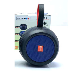 Portable Bluetooth Speaker FP511 with FM Radio, SD and USB Slots, Solar Powered, Compatible with All Bluetooth Devices (Blue)