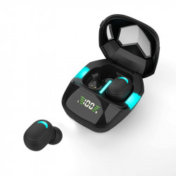 TWS Gaming Bluetooth Wireless Headset, 3D Sound, Battery Display, Universal Compatibility, Built-in Mic, G7S - Perfect for Gaming & Music (Black)