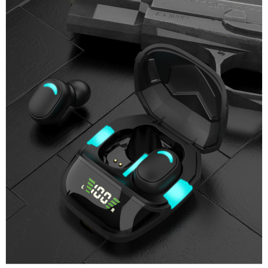 TWS Gaming Bluetooth Wireless Headset, 3D Sound, Battery Display, Universal Compatibility, Built-in Mic, G7S - Perfect for Gaming & Music (Black)