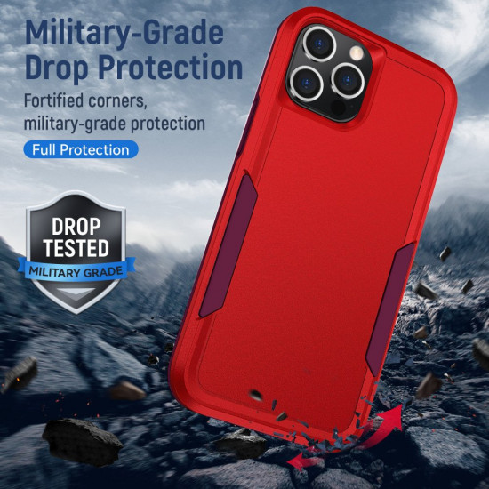 Heavy Duty Strong Armor Hybrid Trailblazer Case Cover for Apple iPhone 11 Pro Max [6.7] (Navy Blue)