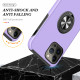 Glossy Dual Layer Armor Hybrid Stand Metal Plate Flat Ring Case for Apple iPhone 14 Max Plus [6.7] (Purple)