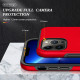 Glossy Dual Layer Armor Hybrid Stand Metal Plate Flat Ring Case for Apple iPhone 14 Max Plus [6.7] (Red)