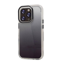 Transparent Armor Gradient Color Cover Case for iPhone 14 6.1 (Black)