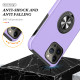 Glossy Dual Layer Armor Hybrid Stand Metal Plate Flat Ring Case for Apple iPhone 14 Pro [6.1] (Purple)