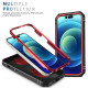 Heavy Duty Tech Armor Ring Stand Lens Cover Grip Case with Metal Plate for Apple iPhone 14 Pro Max [6.7] (Red)