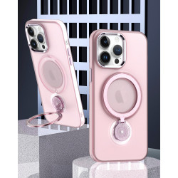Matte Slim Transparent Cover for iPhone 14 Pro 6.1: MagSafe, Kickstand, Anti-Scratch, Shockproof, Accessible Controls, Dustproof -(Pink)