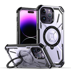 Shockproof MagSafe Tech Armor Defender Case w/ Kickstand for iPhone 14 Pro Max 6.7 | Slim, Anti-Scratch, Dustproof Cover – (Purple)