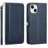 Premium PU Leather Wallet Case, Card Holder Slots, Kickstand, Full Protection, for iPhone 15 - Shockproof, Anti-Scratch, Lightweight (NavyBlue)