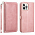 Premium PU Leather Wallet Case, Card Slots, Shockproof Protection for iPhone 15 Pro Max (Rose Gold)