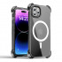 Slim Transparent Shockproof Corner Bumper Protection Magnetic MagSafe Circle Cover Case for Apple iPhone 15 Plus (Smoke)
