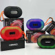 Portable Wireless Bluetooth LED Speaker KMS181, Powerful Sound, SD/USB Slot, FM Radio, Durable Shell for Universal Bluetooth Devices (Black)
