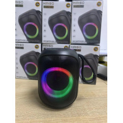 Experience High-Quality Sound DJ Portable Bluetooth Speaker: Universal for Cell Phones, FM Radio, SD and USB Slots, Strong Shell, KMS182 (Black)
