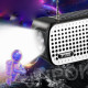 Sleek Silver Grill Design Portable Bluetooth Wireless Speaker P150 with Micro SD and USB Slots, FM Radio, and a Durable Shell for Universal Devices (Black)