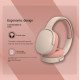 Foldable Bluetooth Wireless Headset P2961 with Built-in Mic, FM Radio, AUX & SD Card Slot - Universal Compatibility & HiFi Stereo Sound (Beige)