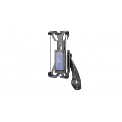 Universal Cell Phone Holder PB07AE - Heavy Duty, Shockproof Bike Mount with 360 Rotation, Strong Grip, Easy Install - Silicone Edge Design (Black)