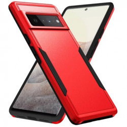 Heavy Duty Strong Armor Hybrid Trailblazer Case Cover for Google Pixel 7a (Red)