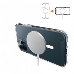 Crystal Clear Transparent Slim Magnetic Cover Case Magsafe Compatible for Apple iPhone 8 / 7, iPhone SE (2020/2022) (Clear) Crystal Clear Transparent Slim Magnetic Cover Case Magsafe Compatible for Apple iPhone 8 / 7, iPhone SE (2020/2022) (Clear)