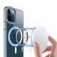 Crystal Clear Transparent Slim Magnetic Cover Case Magsafe Compatible for Apple iPhone 13 [6.1] (Clear)