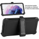 Heavy Duty Armor Robot Case with Clip for Samsung Galaxy S23 Ultra 5G (Black Orange)