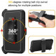 Heavy Duty Armor Robot Case with Clip for Samsung Galaxy S23 Ultra 5G (Black Orange)