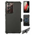 Heavy Duty Armor Robot Case with Clip for Samsung Galaxy Note 20 Ultra (Black Black)