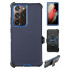 Heavy Duty Armor Robot Case with Clip for Samsung Galaxy S23 5G (NavyBlue Blue)