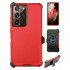 Heavy Duty Armor Robot Case with Clip for Samsung Galaxy Note 20 (Red Black)