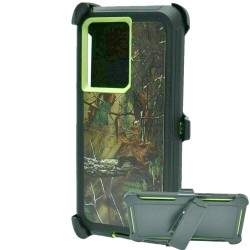 Premium Camo Heavy Duty Case with Clip for Samsung Galaxy Note 20 Ultra (Tree Green)