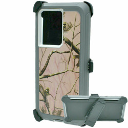 Premium Camo Heavy Duty Case with Clip for Samsung Galaxy Note 20 (Tree Pink)