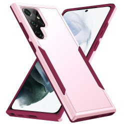 Heavy Duty Strong Armor Hybrid Trailblazer Case Cover for Samsung Galaxy S23 Ultra 5G (Pink)