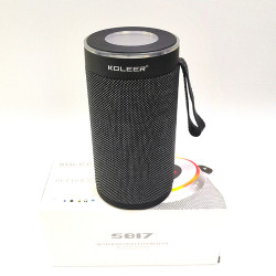 Stylish S817 Portable Bluetooth Speaker with FM Radio, SD Card, and USB Slots—Powerful Sound for Phones and Devices (Black)