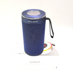 Stylish S817 Portable Bluetooth Speaker with FM Radio, SD Card, and USB Slots—Powerful Sound for Phones and Devices (Blue)
