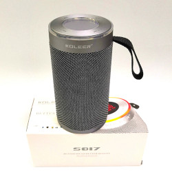 Stylish S817 Portable Bluetooth Speaker with FM Radio, SD Card, and USB Slots—Powerful Sound for Phones and Devices (Silver)