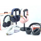HD Sound Bluetooth Wireless Headset SN-55 with Soft Cushion, Built-in Mic, FM Radio, LED Light, AUX & SD Card Slot - Universal Compatibility (White)
